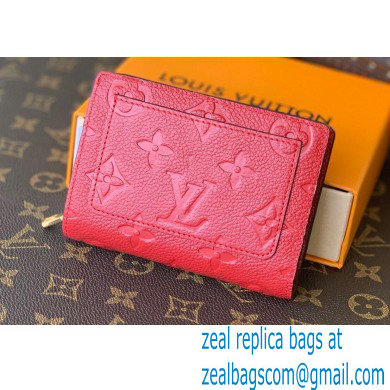 Louis Vuitton Monogram Empreinte Leather Clea Wallet Red 2021 - Click Image to Close