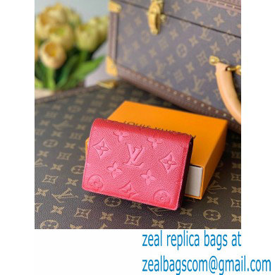 Louis Vuitton Monogram Empreinte Leather Clea Wallet Red 2021