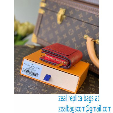 Louis Vuitton Monogram Empreinte Leather Clea Wallet Red 2021 - Click Image to Close