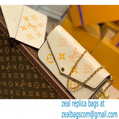 Louis Vuitton Monogram Empreinte Leather Felicie Pochette Bag M80498 Cream/Saffron By The Pool Capsule Collection 2021 - Click Image to Close