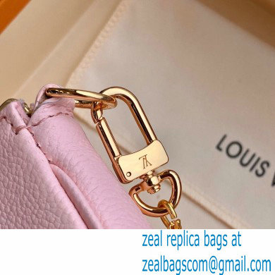 Louis Vuitton Monogram Empreinte Leather Mini Pochette Accessoires Bag M80501 Bouton de Rose Pink By The Pool Capsule Collection 2021