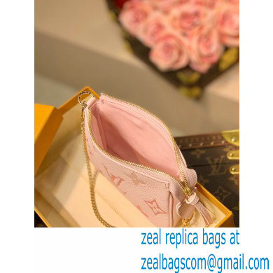 Louis Vuitton Monogram Empreinte Leather Mini Pochette Accessoires Bag M80501 Bouton de Rose Pink By The Pool Capsule Collection 2021
