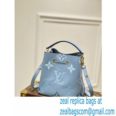 Louis Vuitton Monogram Empreinte Leather NeoNoe BB Bucket Bag M45709 Summer Blue By The Pool Capsule Collection 2021