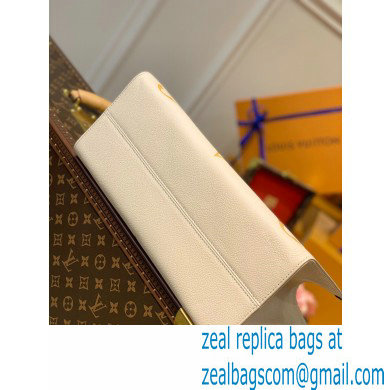 Louis Vuitton Monogram Empreinte Leather OnTheGo MM Tote Bag M45717 Cream/Saffron By The Pool Capsule Collection 2021 - Click Image to Close