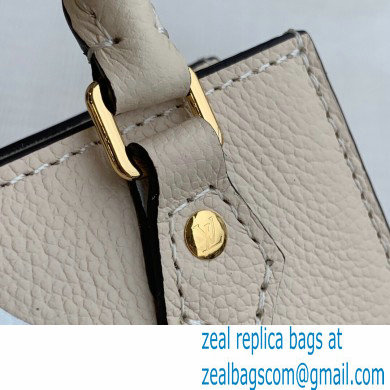 Louis Vuitton Monogram Empreinte Leather Petit Sac Plat Bag M80449 Cream/Saffron By The Pool Capsule Collection 2021