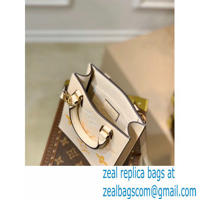 Louis Vuitton Monogram Empreinte Leather Petit Sac Plat Bag M80449 Cream/Saffron By The Pool Capsule Collection 2021 - Click Image to Close