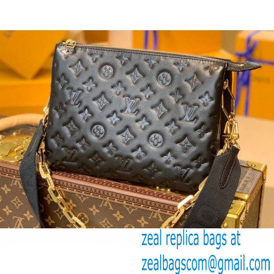 Louis Vuitton Monogram-embossed Lambskin Coussin PM Bag M57790 Black 2021 - Click Image to Close