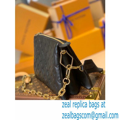 Louis Vuitton Monogram-embossed Lambskin Coussin PM Bag M57790 Black 2021 - Click Image to Close