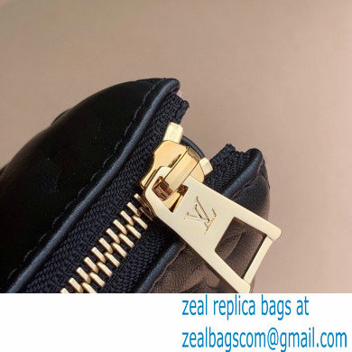 Louis Vuitton Monogram-embossed Lambskin Coussin PM Bag M57790 Black 2021