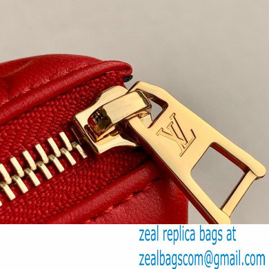 Louis Vuitton Monogram-embossed Lambskin Coussin PM Bag M57792 Red 2021