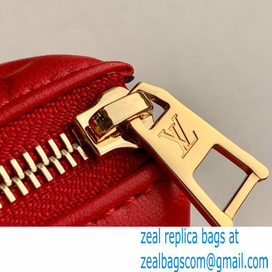 Louis Vuitton Monogram-embossed Lambskin Coussin PM Bag M57792 Red 2021 - Click Image to Close