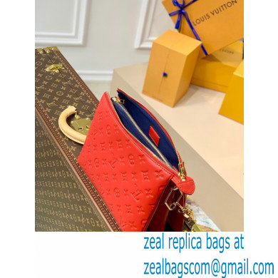 Louis Vuitton Monogram-embossed Lambskin Coussin PM Bag M57792 Red 2021