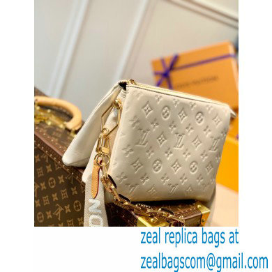 Louis Vuitton Monogram-embossed Lambskin Coussin PM Bag M57793 Cream 2021 - Click Image to Close