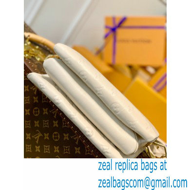 Louis Vuitton Monogram-embossed Lambskin Coussin PM Bag M57793 Cream 2021