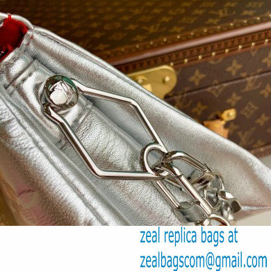 Louis Vuitton Monogram-embossed Lambskin Coussin PM Bag M57913 Silver 2021 - Click Image to Close