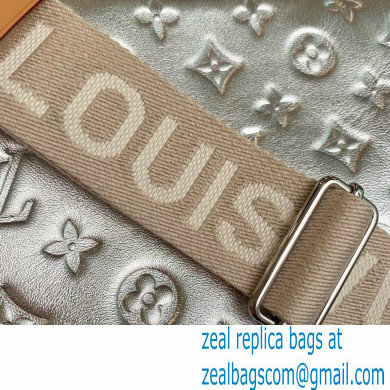 Louis Vuitton Monogram-embossed Lambskin Coussin PM Bag M57913 Silver 2021 - Click Image to Close