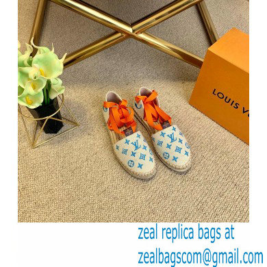 Louis Vuitton Monogram-embroidered Canvas Starboard Flat Espadrilles Blue 2021