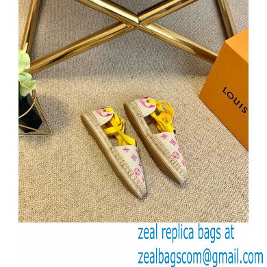 Louis Vuitton Monogram-embroidered Canvas Starboard Flat Espadrilles Pink 2021
