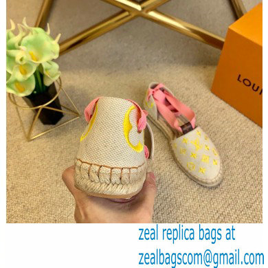 Louis Vuitton Monogram-embroidered Canvas Starboard Flat Espadrilles Yellow 2021