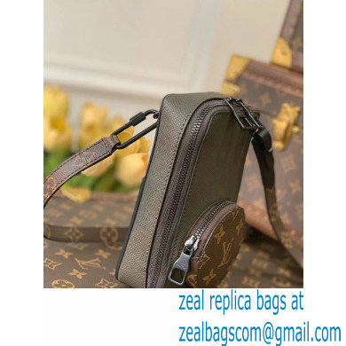 Louis Vuitton Taiga Leather Phone Box Bag M30581 Khaki Green 2021