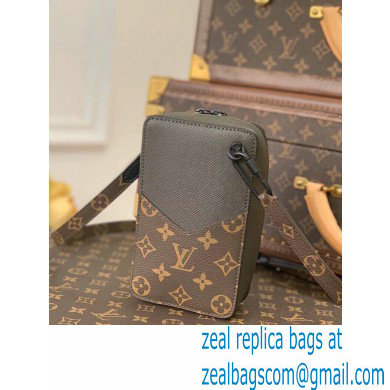 Louis Vuitton Taiga Leather Phone Box Bag M30581 Khaki Green 2021