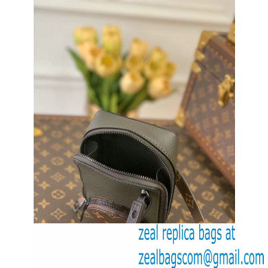Louis Vuitton Taiga Leather Phone Box Bag M30581 Khaki Green 2021
