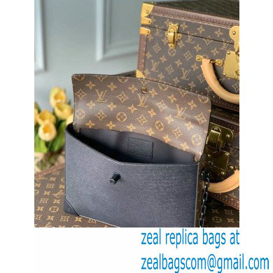 Louis Vuitton Taiga Leather Pochette Voyage Steamer Bag M30583 Black 2021