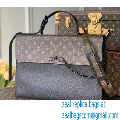 Louis Vuitton Taiga Leather Robusto Briefcase Bag M30591 Black 2021