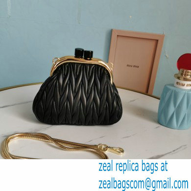 Miu Miu Belle Nappa Leather Mini Bag 5BP016 Black