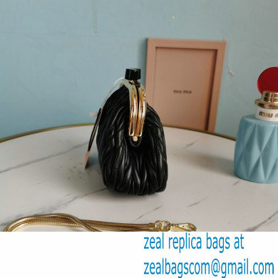 Miu Miu Belle Nappa Leather Mini Bag 5BP016 Black - Click Image to Close