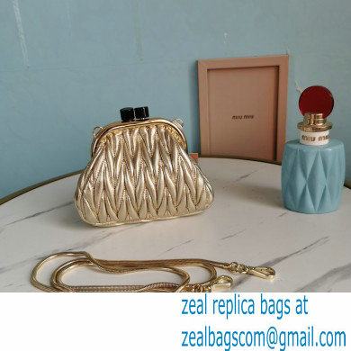 Miu Miu Belle Nappa Leather Mini Bag 5BP016 Gold