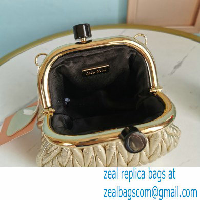 Miu Miu Belle Nappa Leather Mini Bag 5BP016 Gold