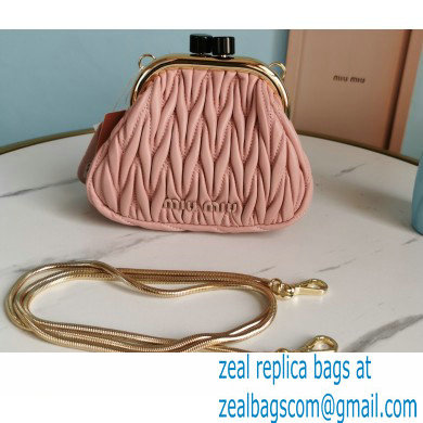 Miu Miu Belle Nappa Leather Mini Bag 5BP016 Nude Pink - Click Image to Close