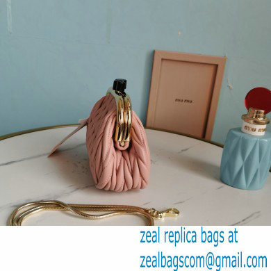Miu Miu Belle Nappa Leather Mini Bag 5BP016 Nude Pink