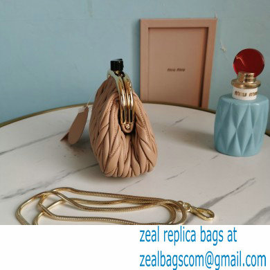 Miu Miu Belle Nappa Leather Mini Bag 5BP016 Nude - Click Image to Close