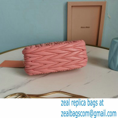 Miu Miu Belle Nappa Leather Mini Bag 5BP016 Pink - Click Image to Close