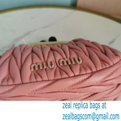 Miu Miu Belle Nappa Leather Mini Bag 5BP016 Pink - Click Image to Close