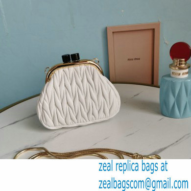 Miu Miu Belle Nappa Leather Mini Bag 5BP016 White