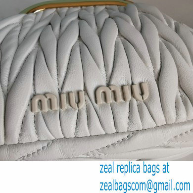 Miu Miu Belle Nappa Leather Mini Bag 5BP016 White - Click Image to Close