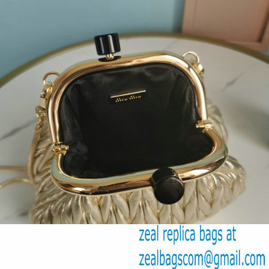 Miu Miu Belle Nappa Leather Small Bag 5BP016 Gold - Click Image to Close