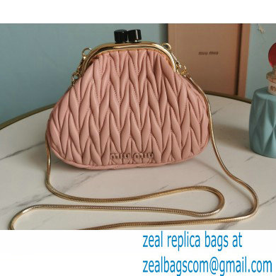 Miu Miu Belle Nappa Leather Small Bag 5BP016 Nude Pink - Click Image to Close