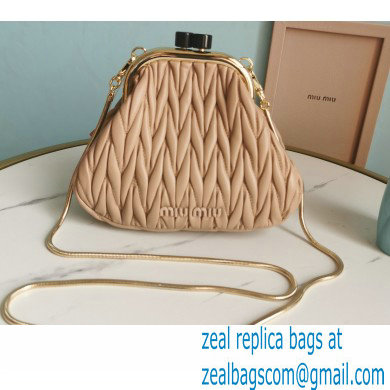 Miu Miu Belle Nappa Leather Small Bag 5BP016 Nude