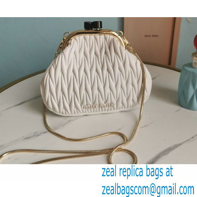 Miu Miu Belle Nappa Leather Small Bag 5BP016 White - Click Image to Close