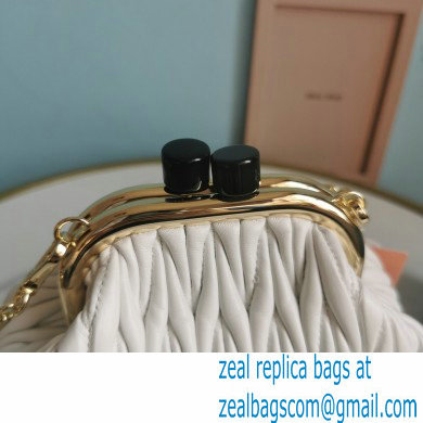 Miu Miu Belle Nappa Leather Small Bag 5BP016 White