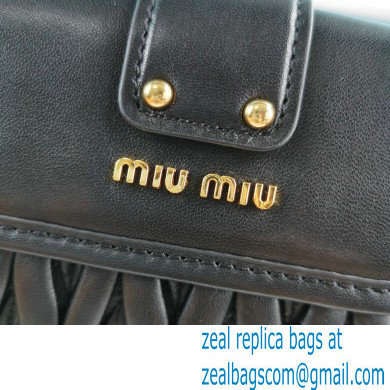 Miu Miu Coffer Matelasse Nappa Leather HandBag 5BH188 Black