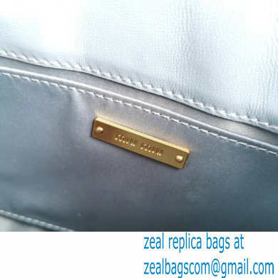 Miu Miu Coffer Matelasse Nappa Leather HandBag 5BH188 Light Blue - Click Image to Close