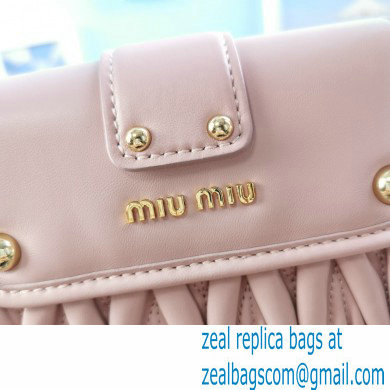 Miu Miu Coffer Matelasse Nappa Leather HandBag 5BH188 Nude Pink