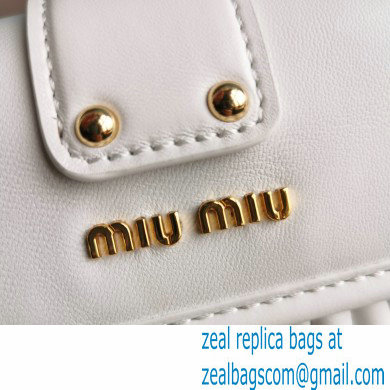Miu Miu Coffer Matelasse Nappa Leather HandBag 5BH188 White - Click Image to Close