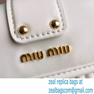 Miu Miu Coffer Matelasse Nappa Leather HandBag 5BH188 White