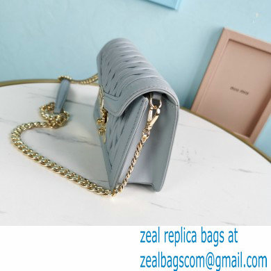 Miu Miu Confidential Matelasse Nappa Leather Bag 5BH099 Gray